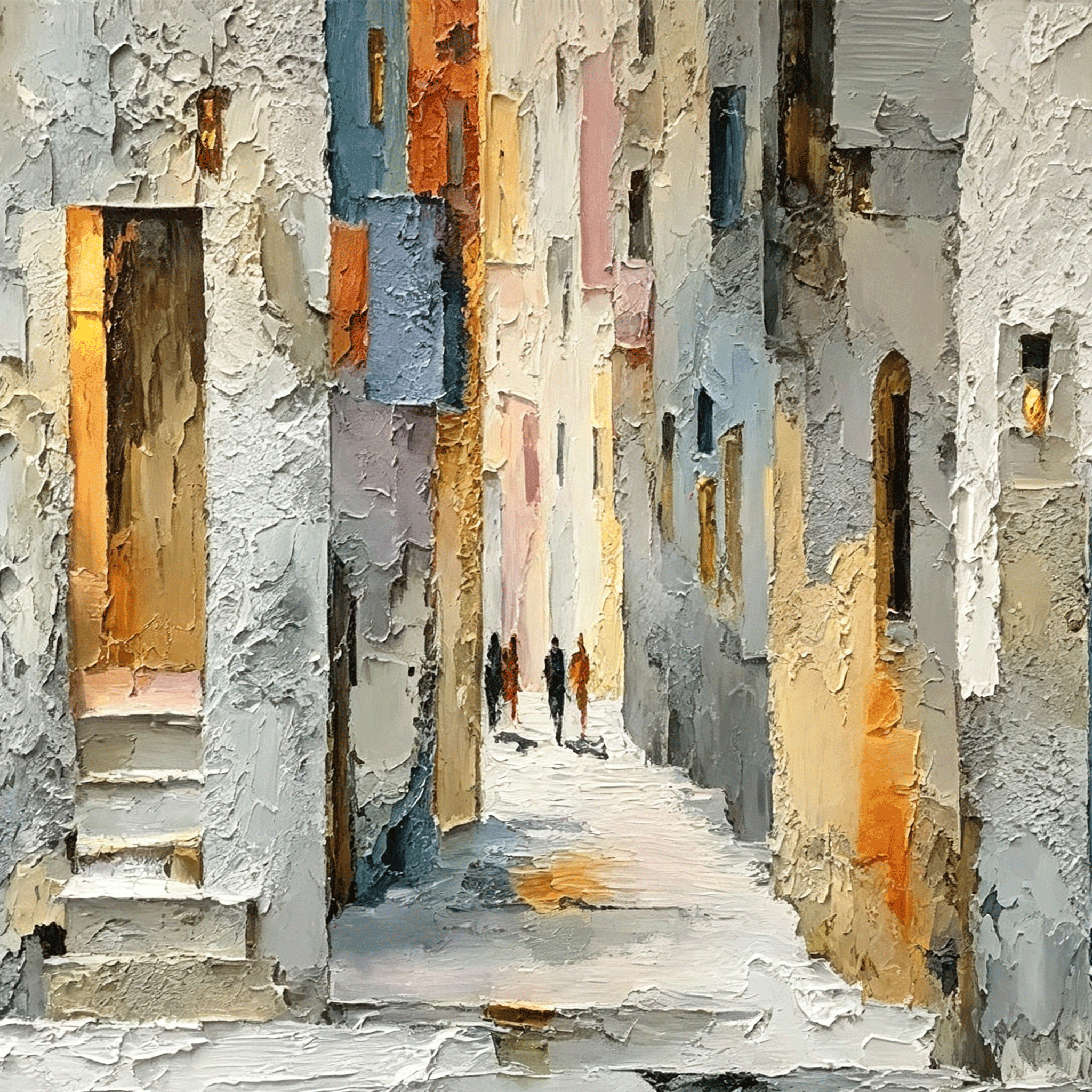 What Makes Textured Cityscape Paintings Unique
