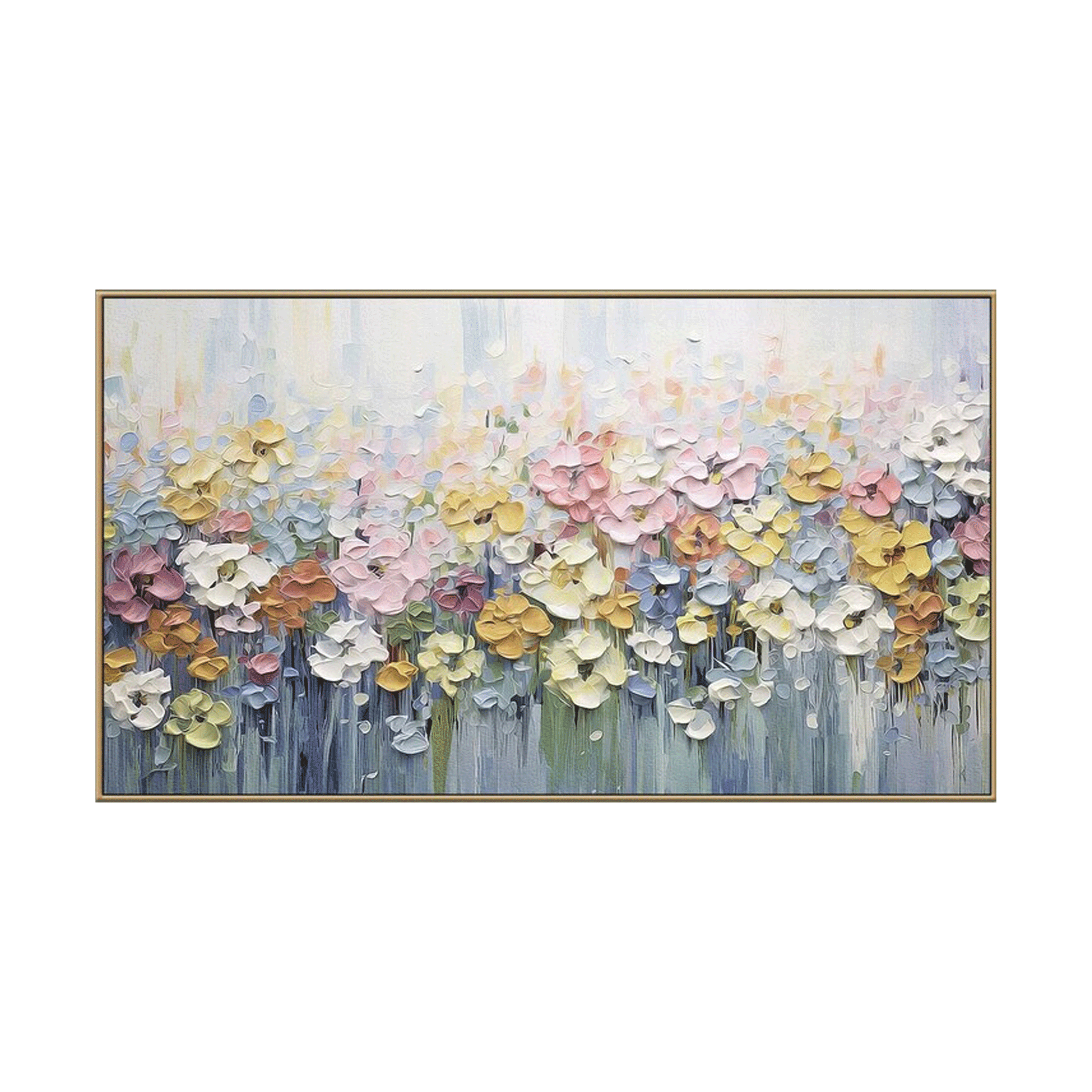 Pastel Floral Garden Wall Art #FL077