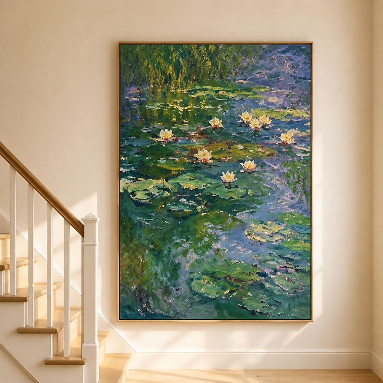 Water Lily Pond Landscape Wall Art #LS016