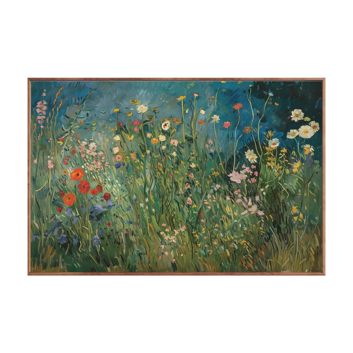 Colorful Wildflower Meadow Wall Art #FL065
