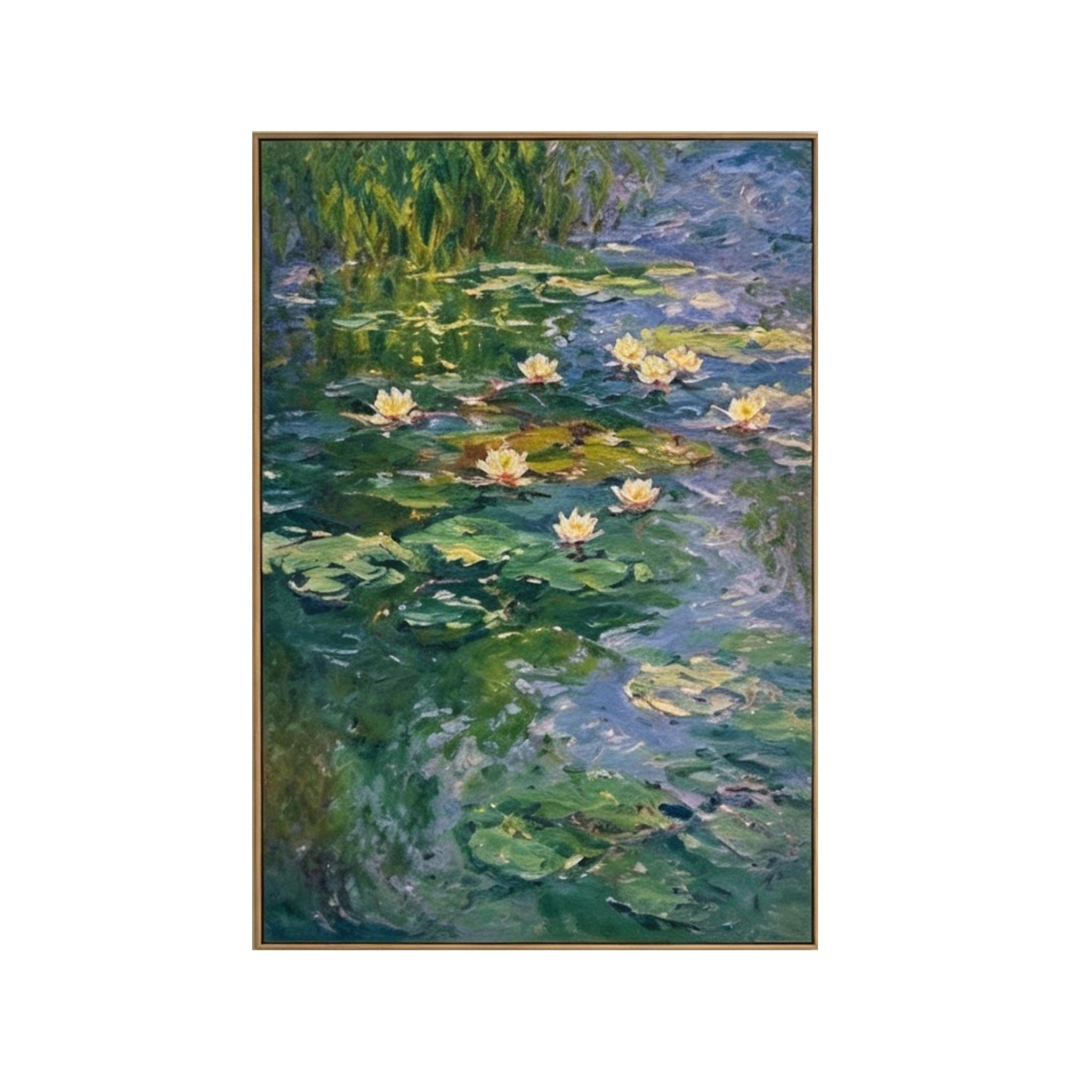 Water Lily Pond Landscape Wall Art #LS016