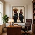 Vintage Americana Art | Golden Saddle Poise GP001