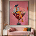 Stirred Up | Pink Pop Art Oil Painting