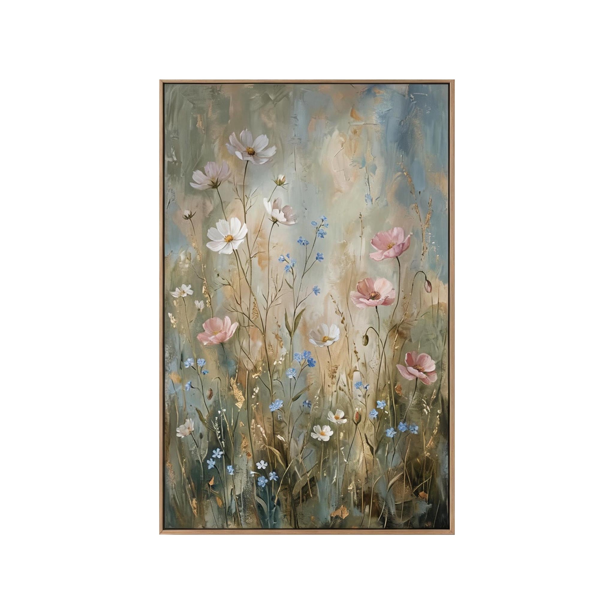 Soft Wildflower Meadow Wall Art #FL049