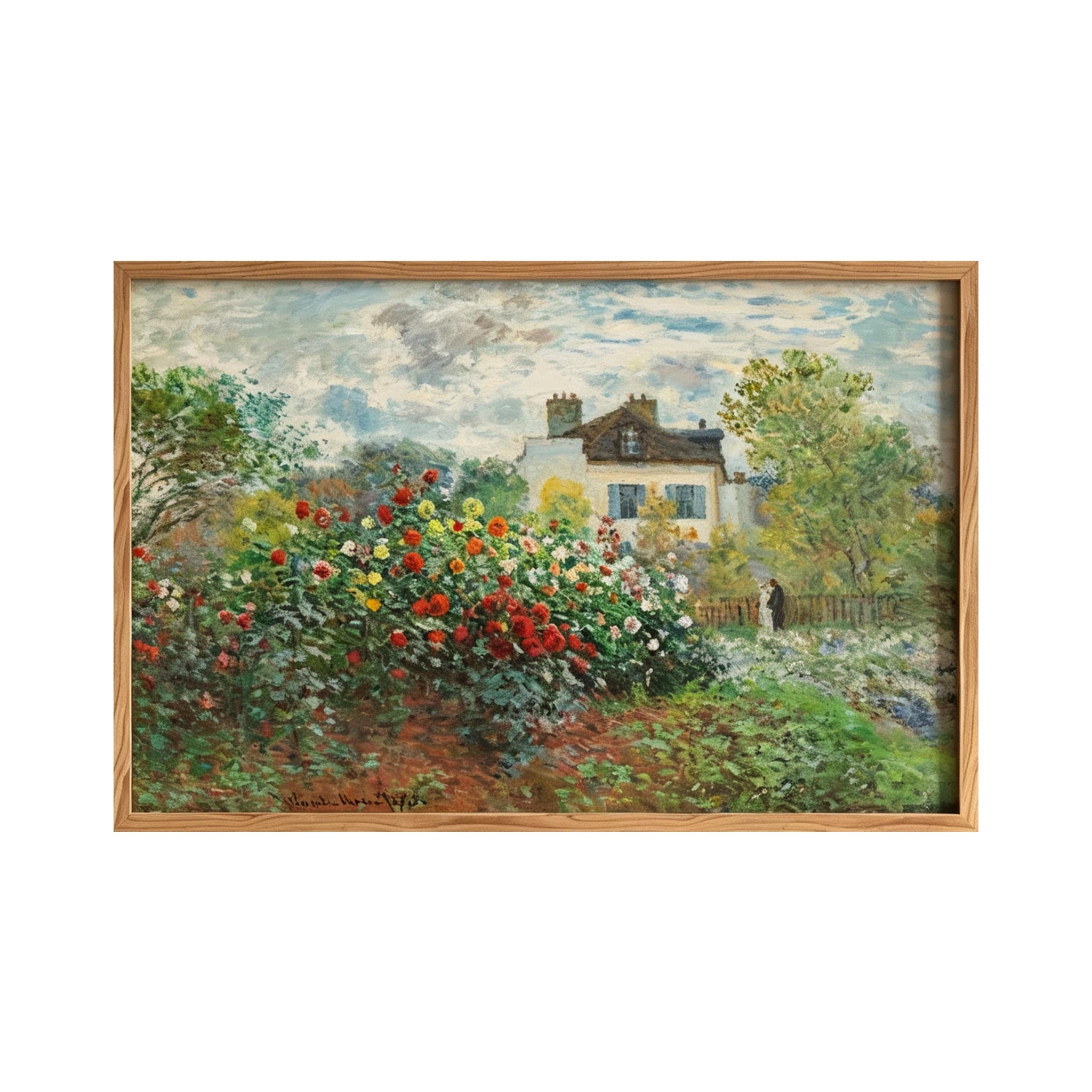 Colorful Country Garden Landscape Wall Art #LS031