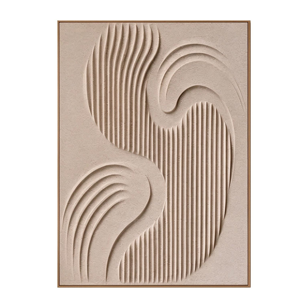 Sand Ripple – 3D Textured Minimalist Plaster Art #CA005