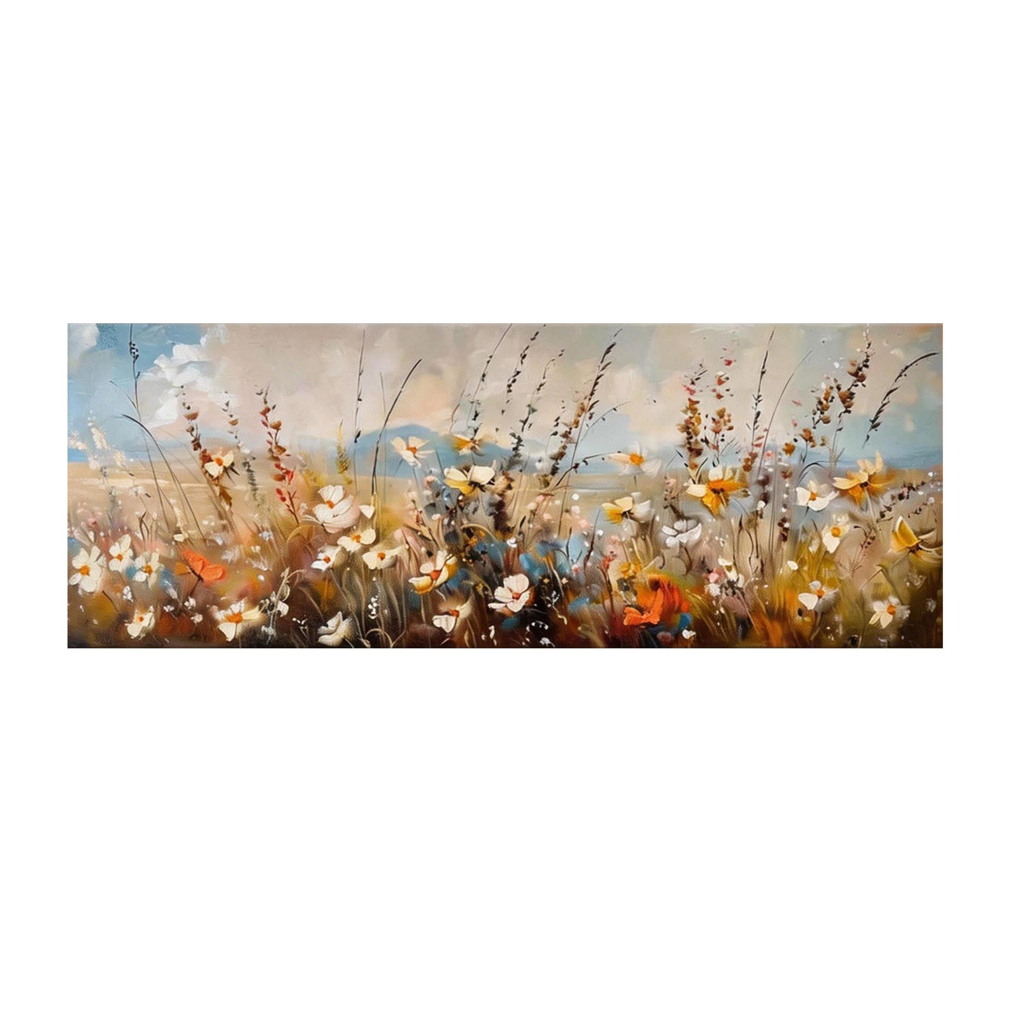 Panoramic Wildflower Meadow Wall Art #FL027