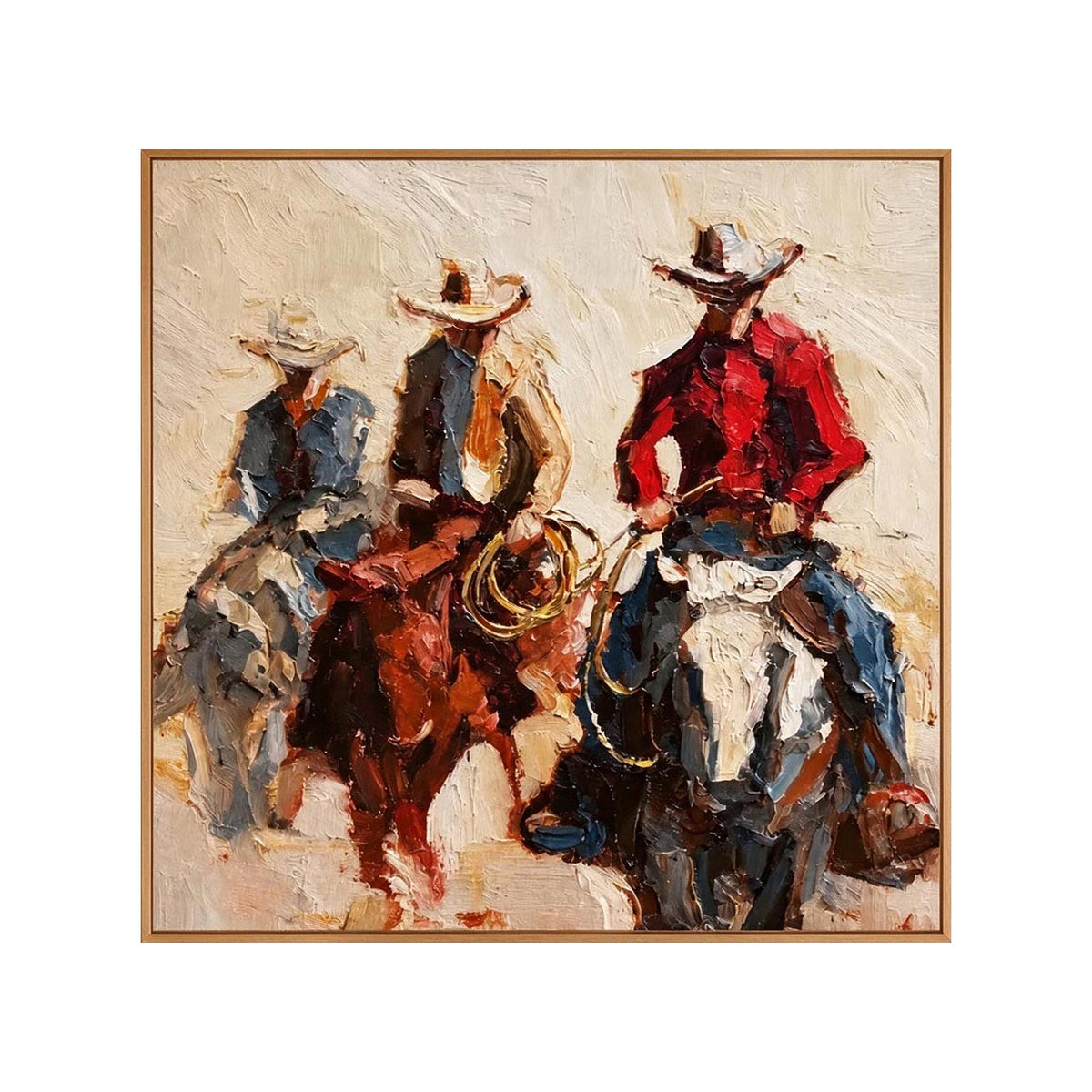 Three Riders – Impressionist Western Cowboy Painting #CA002