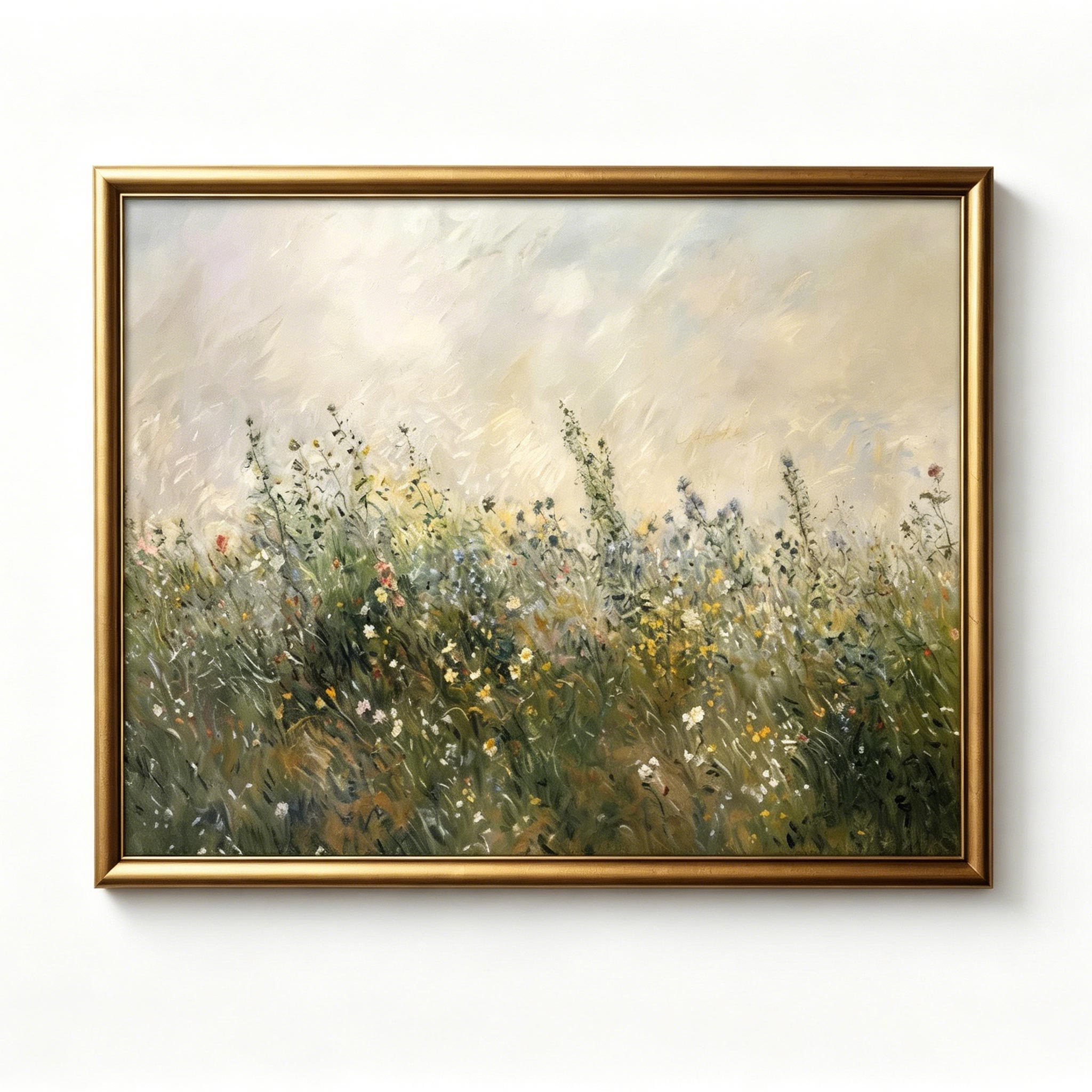 Wildflower Meadow Landscape Wall Art #FL024