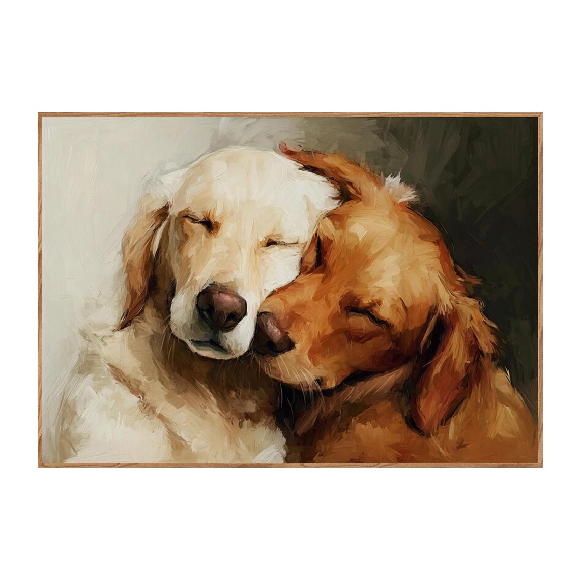 Golden Retriever Pair Wall Art #AN008