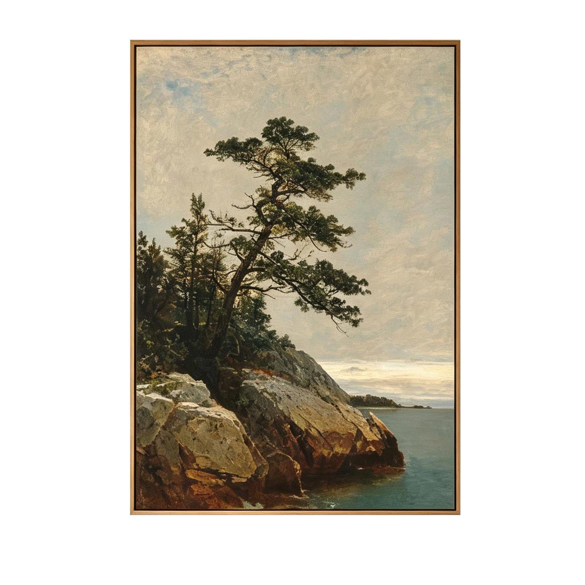 Rocky Coast Landscape Wall Art #LS021