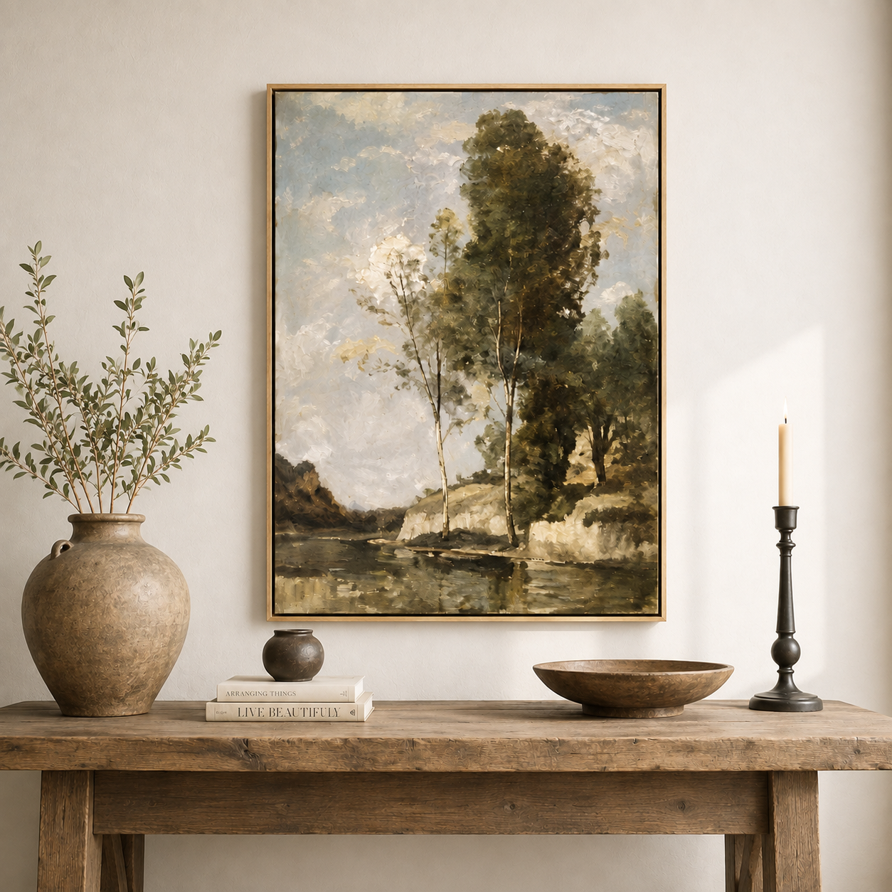Neutral Countryside Landscape Wall Art #LS020