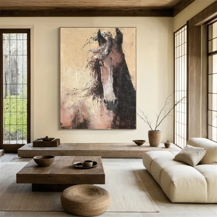Abstract Animal Art Horse Texture Wall Art #AT012