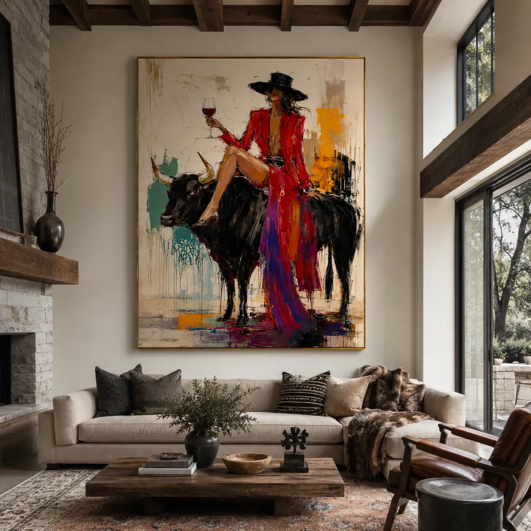 Toro Rouge – Contemporary Figurative Painting #CA015