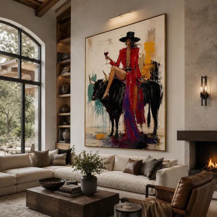 Toro Rouge – Contemporary Figurative Painting #CA015