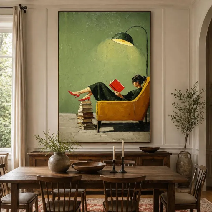 Afternoon Chapters – Textured Figurative Painting #CA017