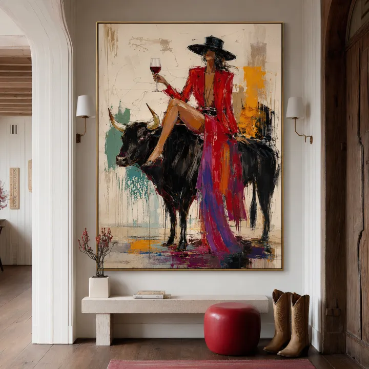 Toro Rouge – Contemporary Figurative Painting #CA015