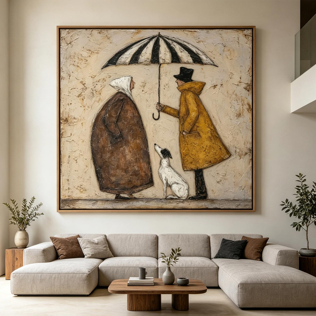 A Chance Meeting – Whimsical Storybook Figurative Painting #UP014