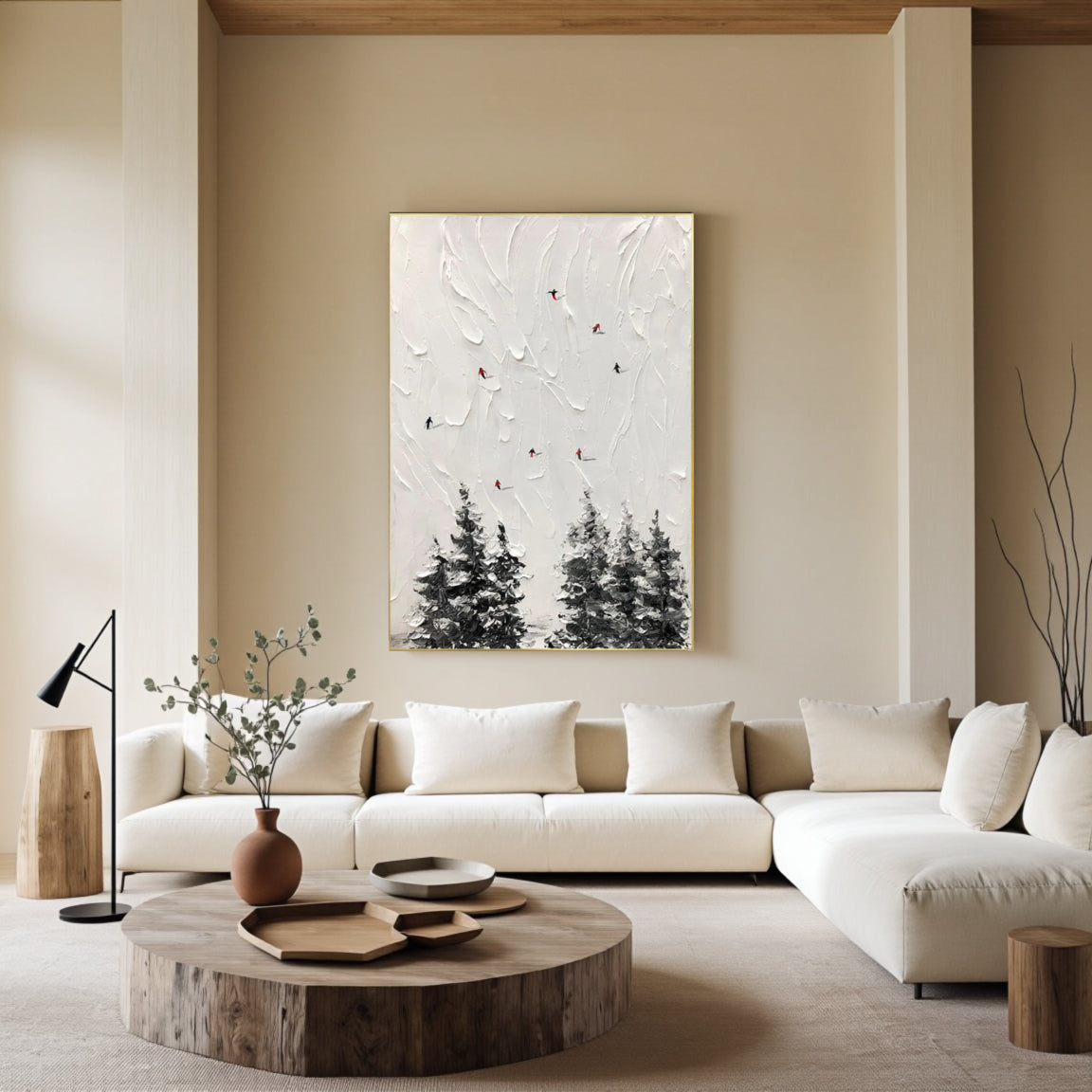 Minimal Black & White Landscape Painting #PB001