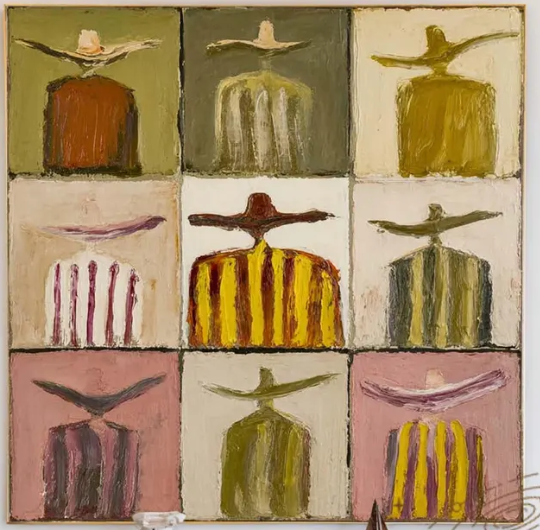 Modern Western Wall Art | Hand-Painted Cowboy Oil Painting #MA045