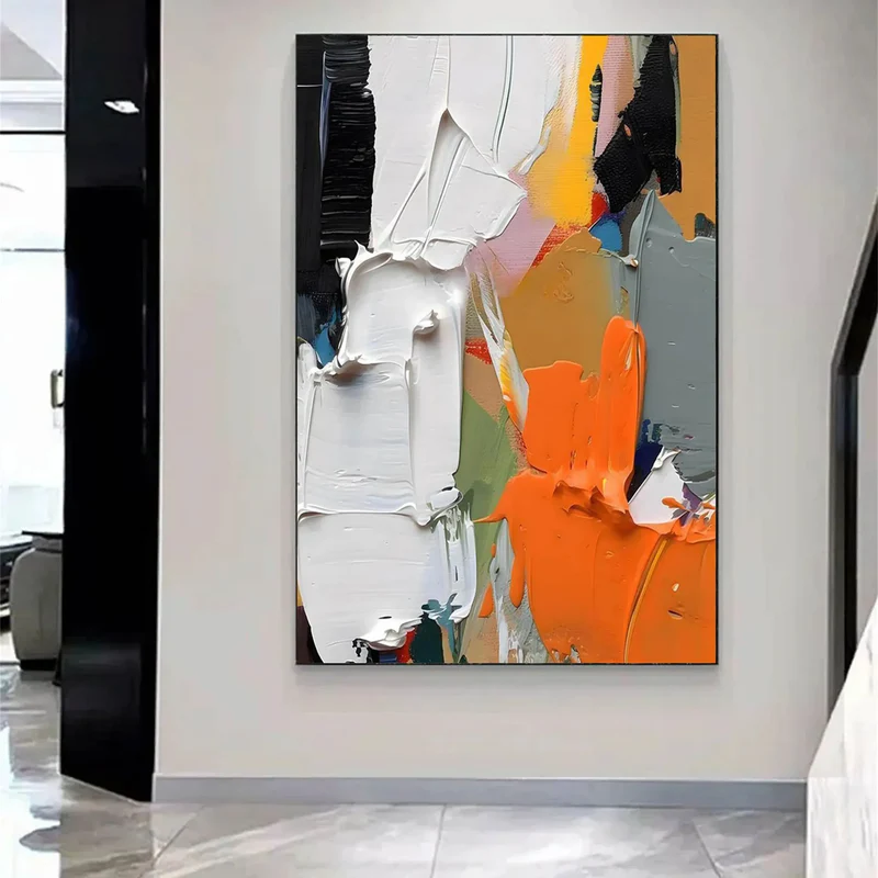 Colorful Abstract Textured Painting Canvas #AT006