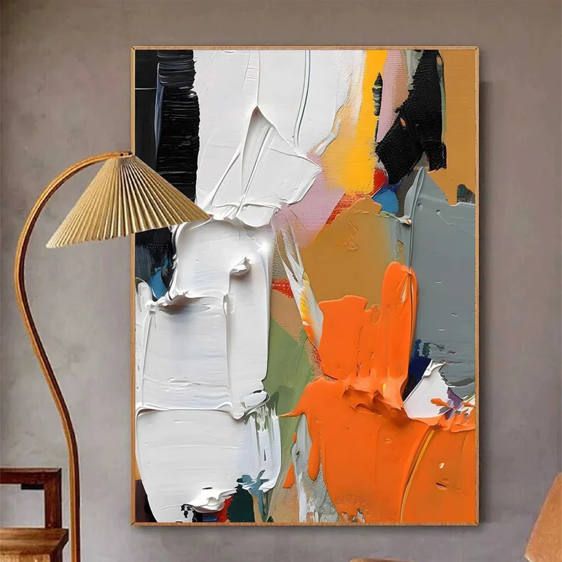 Colorful Abstract Textured Painting Canvas #AT006