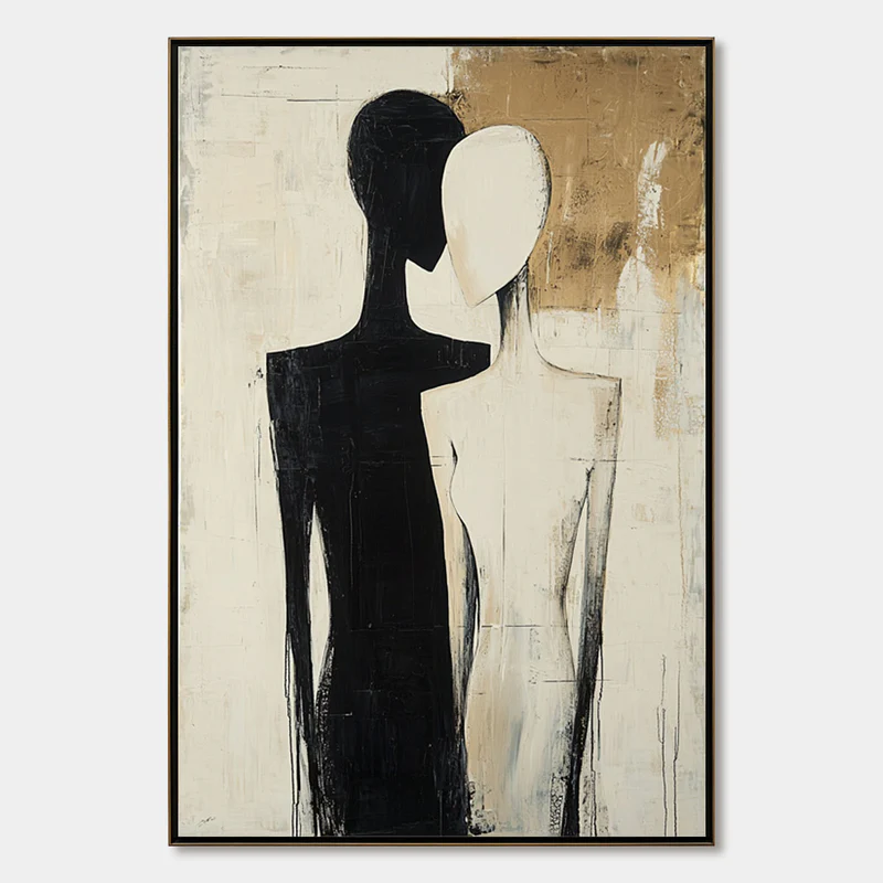 Abstract Couple Silhouette Wall Art#MA023