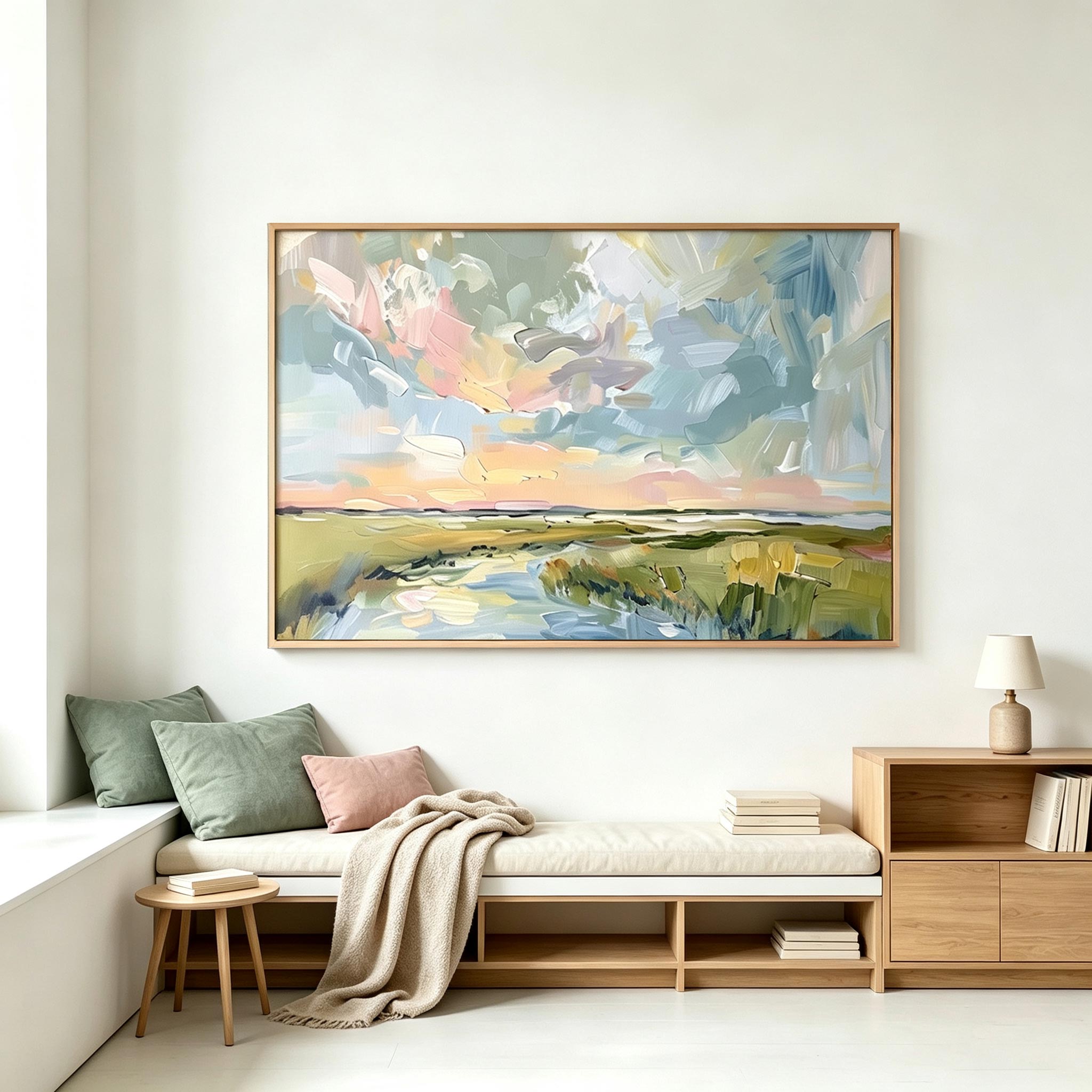 Soft Abstract Landscape Wall Art #LS026