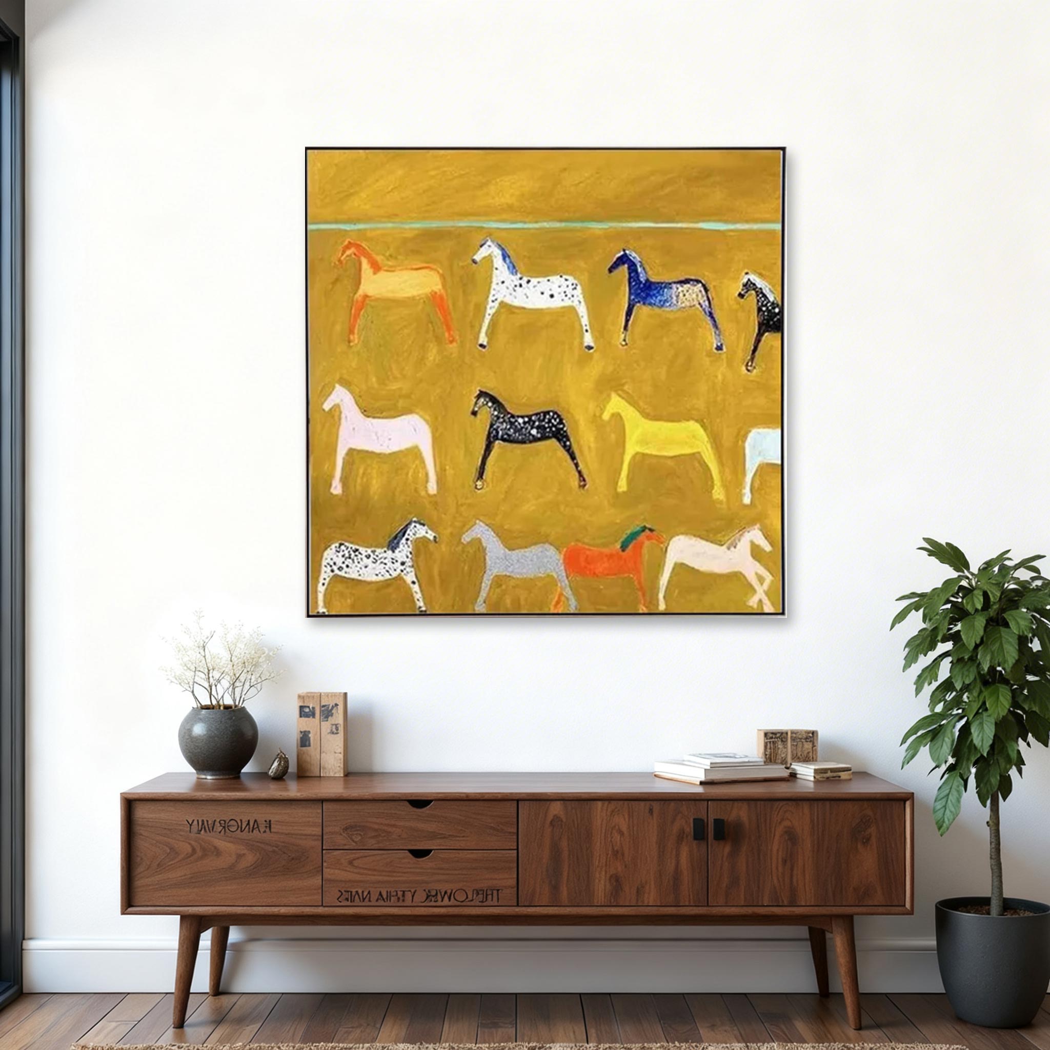 Colorful Horse Wall Art #HA003
