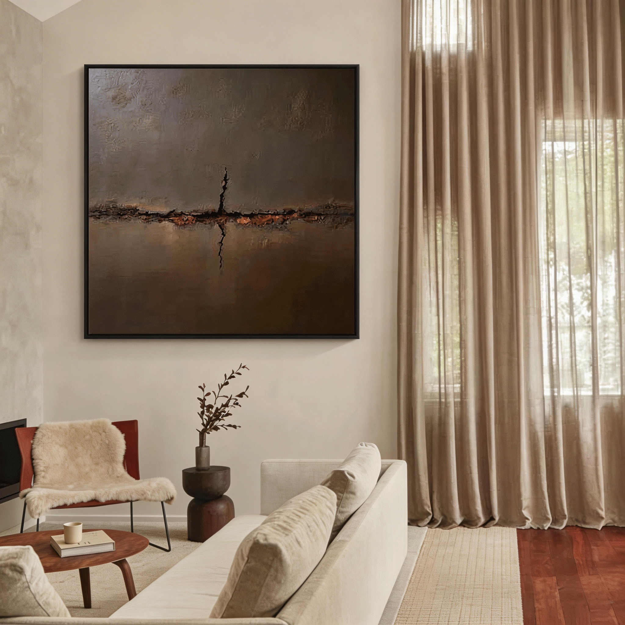 Wabi Sabi Art Earthen Aura Painting #WS001