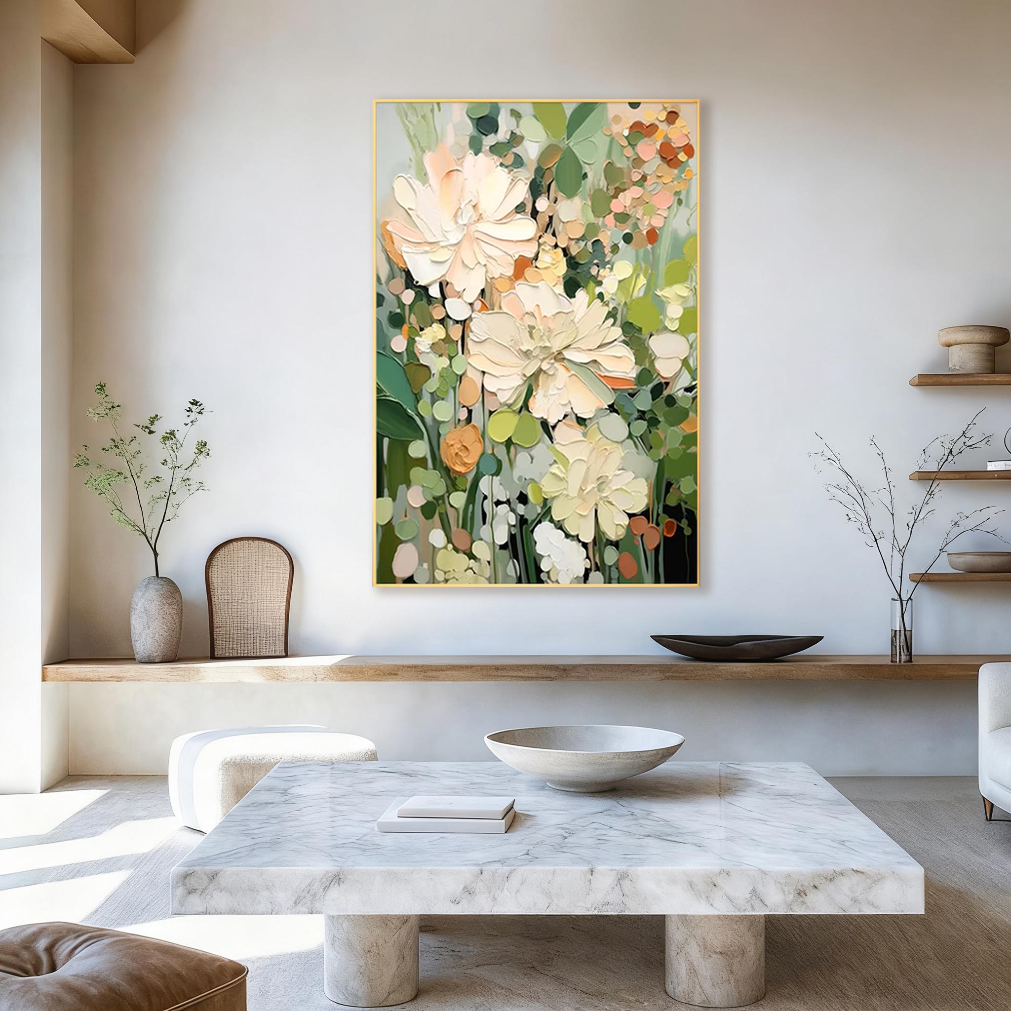 Soft Botanical Bloom Wall Art #FL008