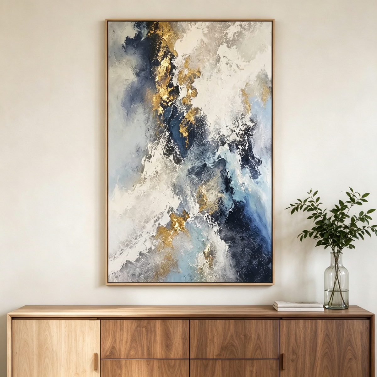Golden Veins – Heavy Impasto Abstract Painting #CP086