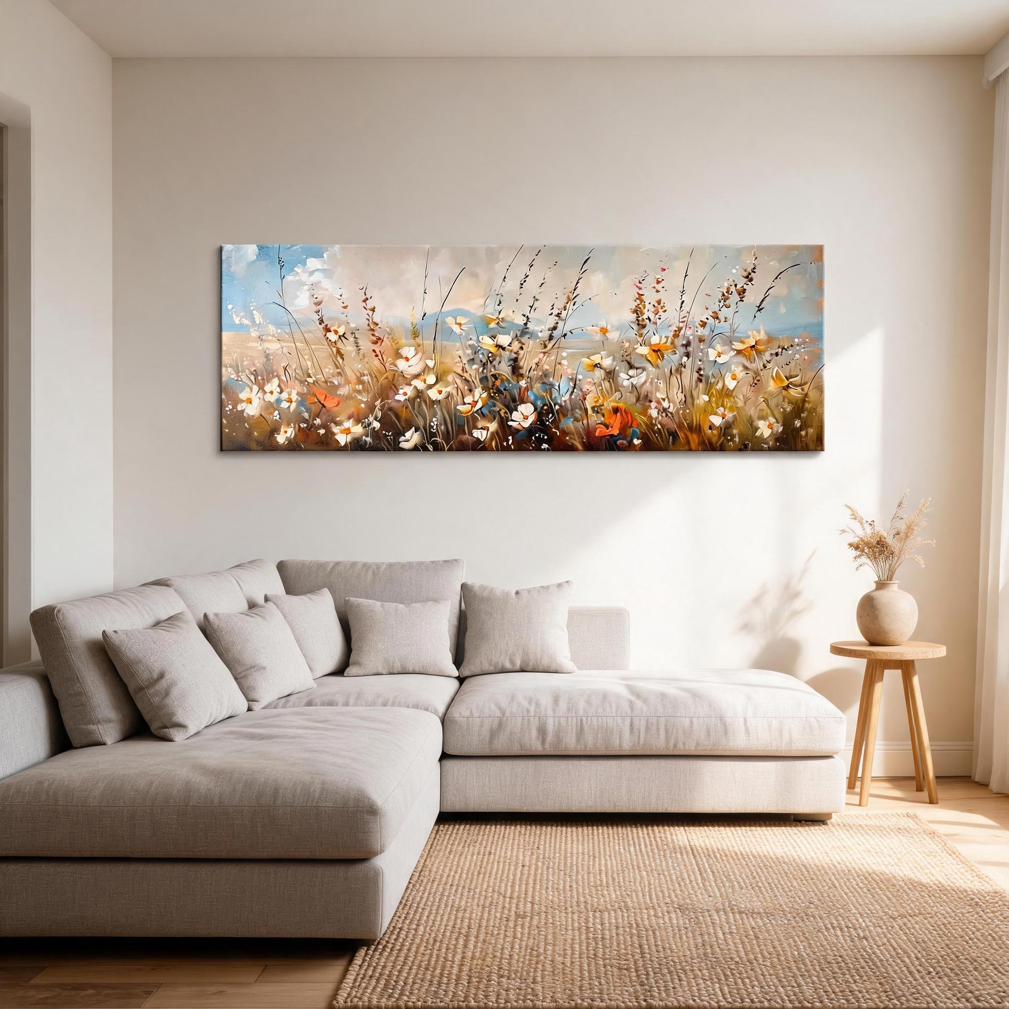 Panoramic Wildflower Meadow Wall Art #FL027