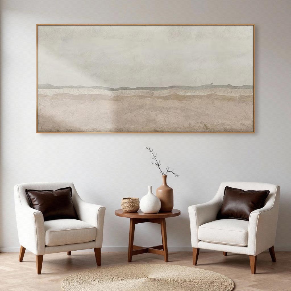 Beige & Earth Tone Abstract Painting #WS022