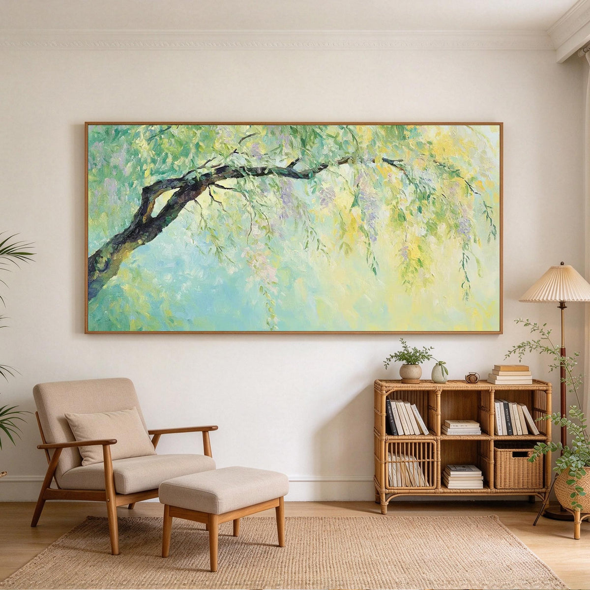 Sunlit Willow Branches Wall Art #LS087