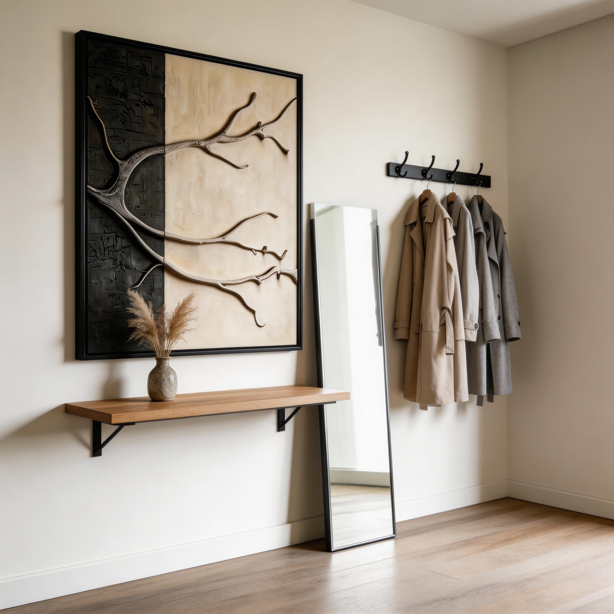 Abstract Tree Branch Wall Art – Modern Minimalist Nature Canvas #MA024