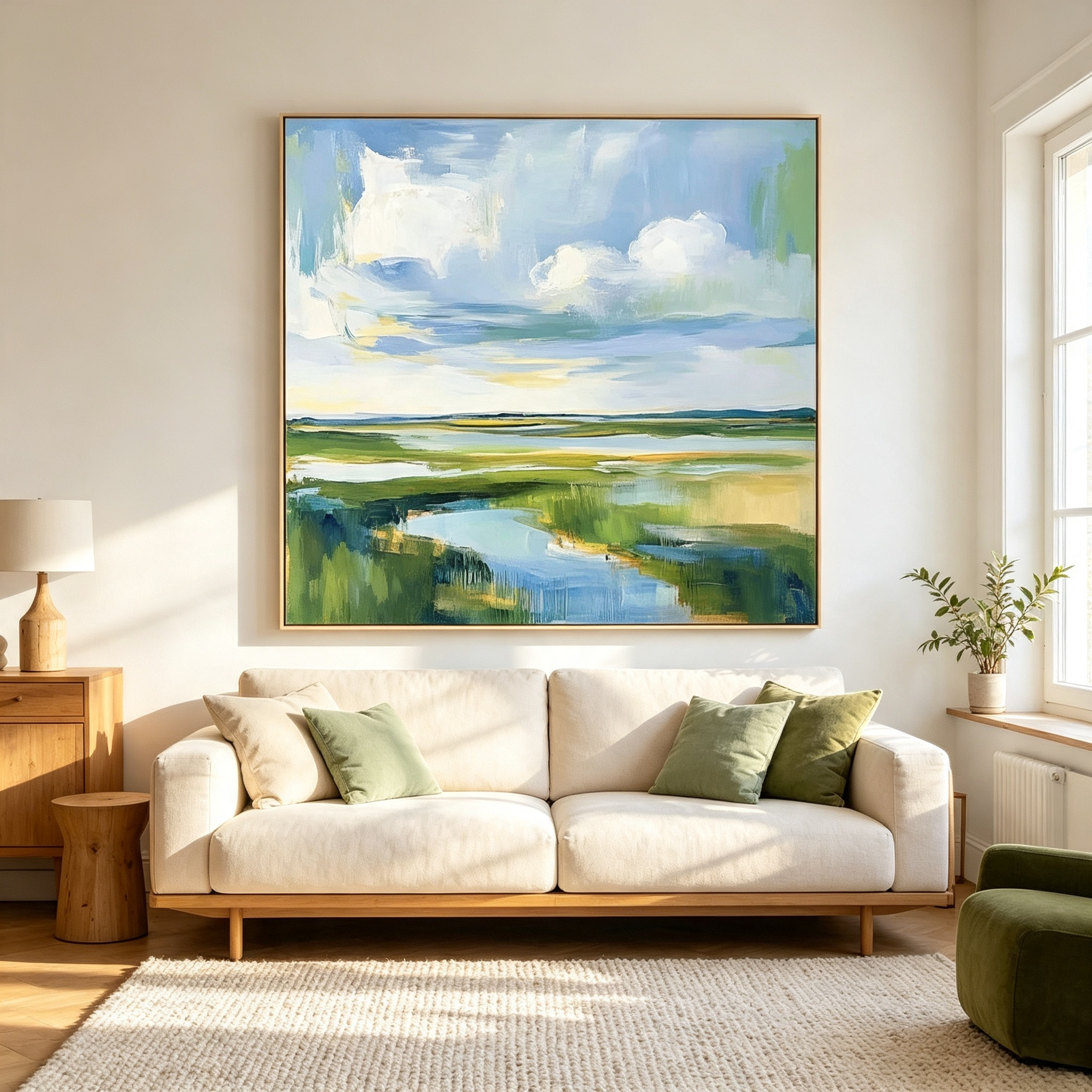 Abstract Wetland Landscape Wall Art #LS012