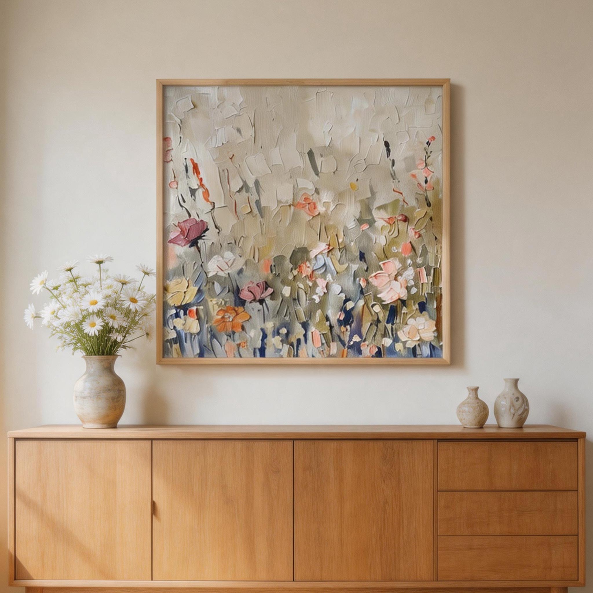Soft Wildflower Meadow Wall Art #FL021