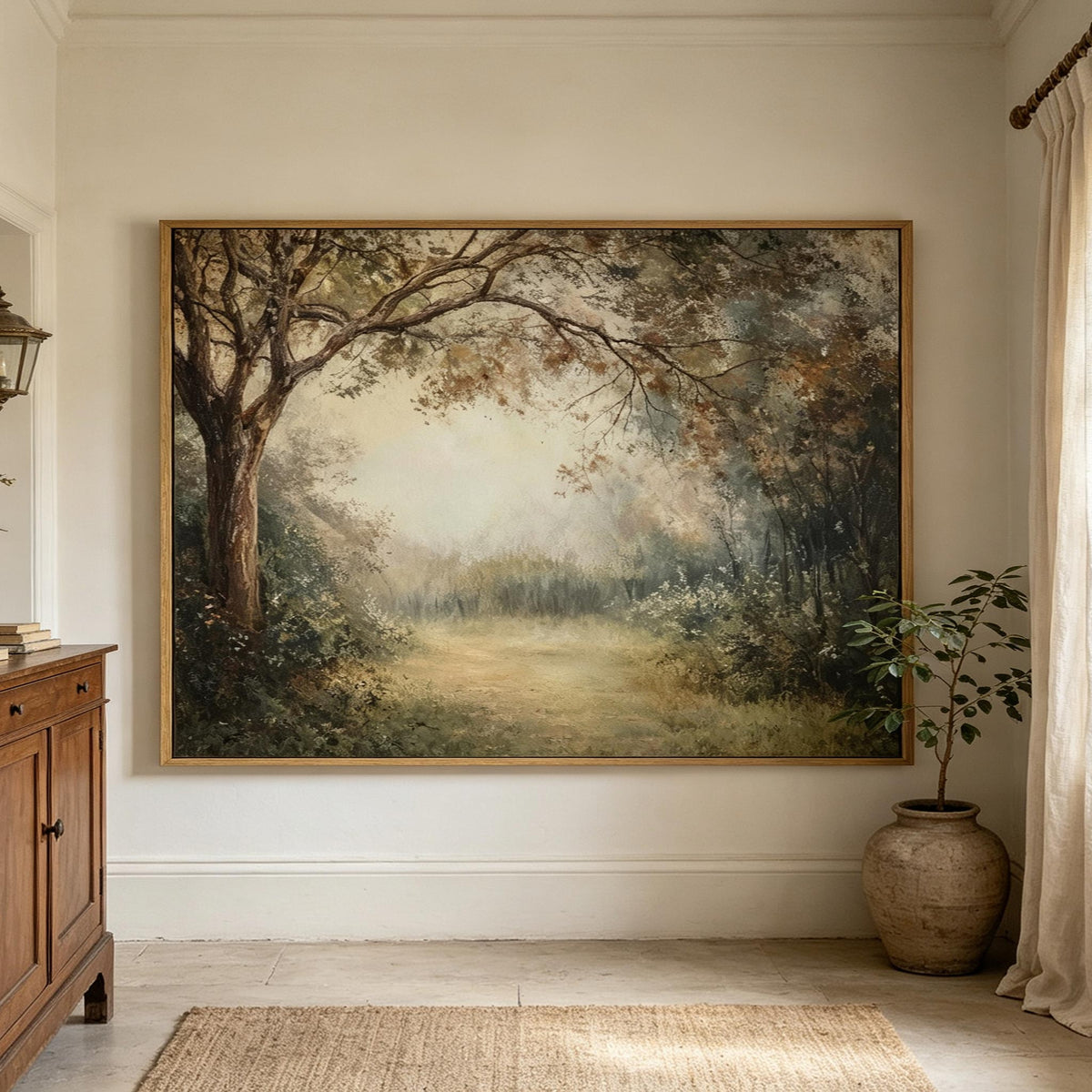 Misty Woodland Landscape Wall Art #LS047