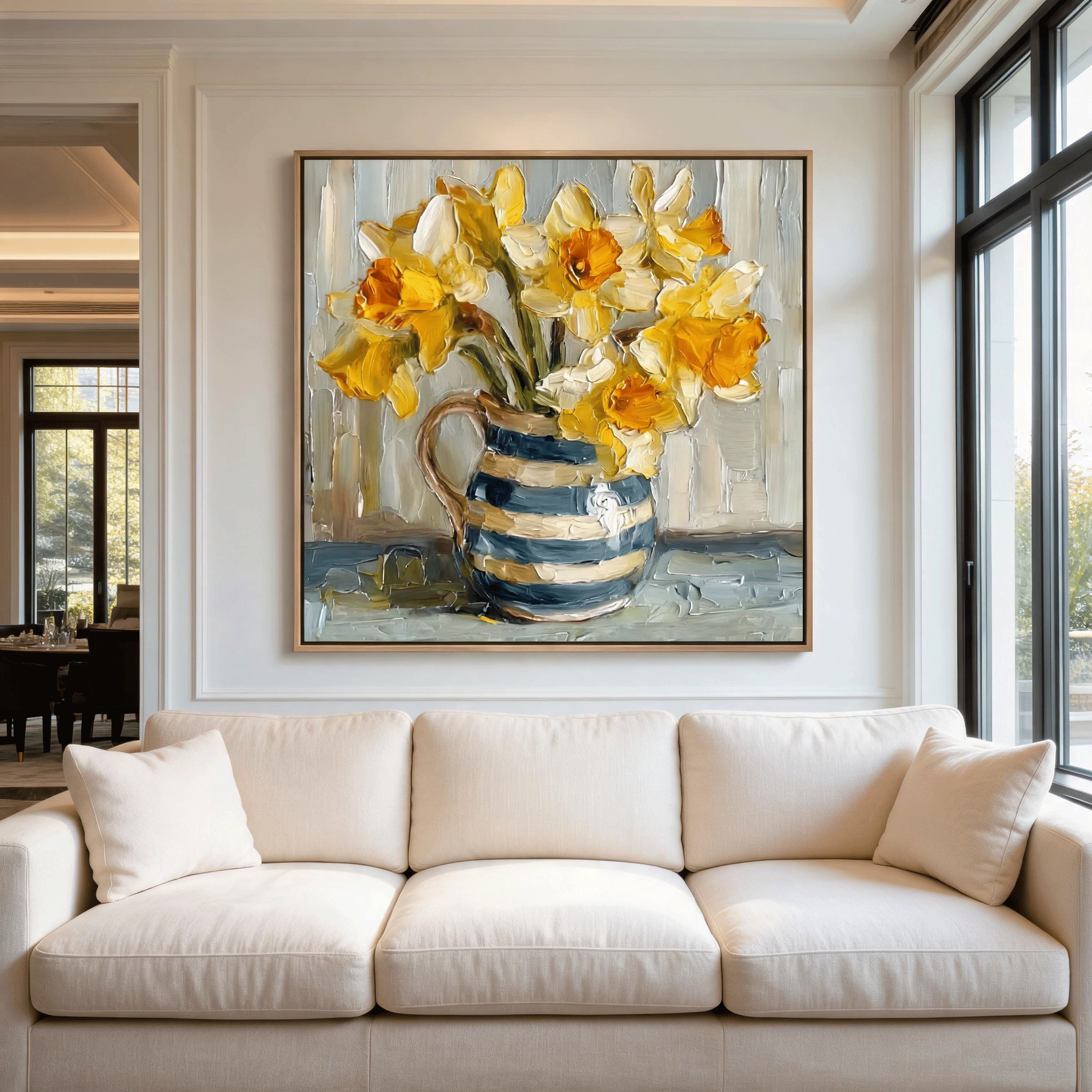 Yellow Daffodil Floral Wall Art #FL067