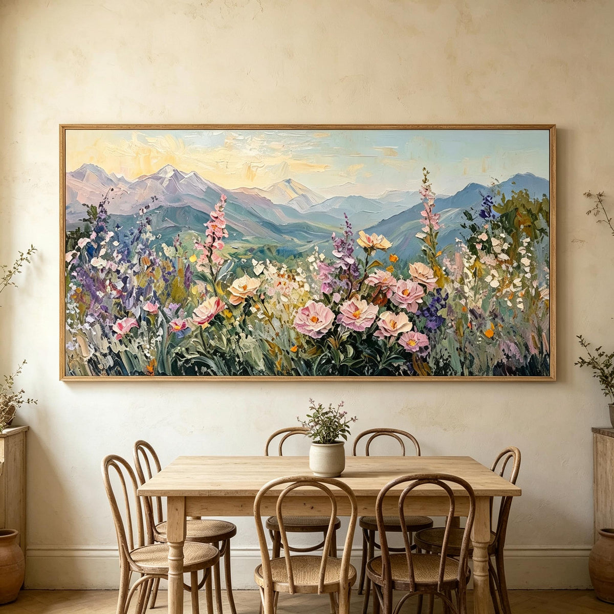 Mountain Wildflower Landscape Wall Art #LS053