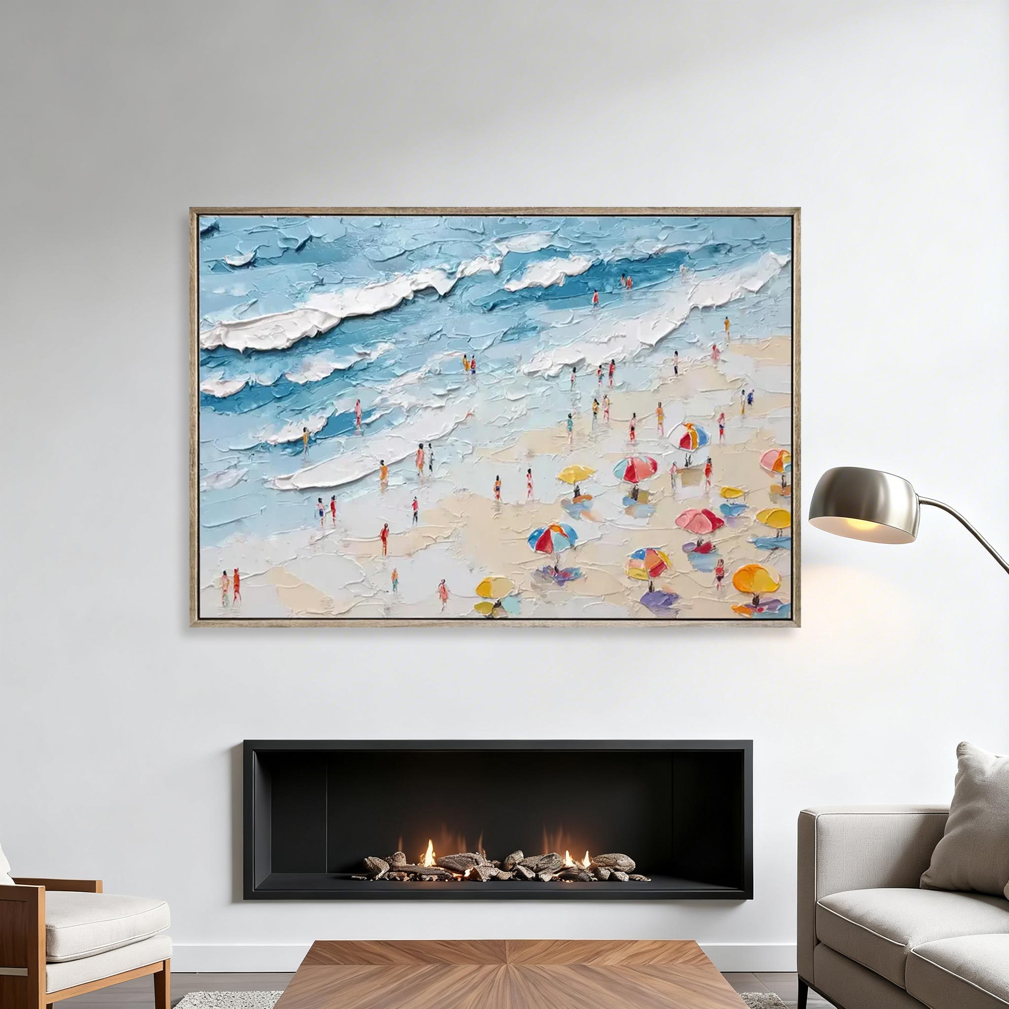 Beach Scene Canvas Wall Art #CP007