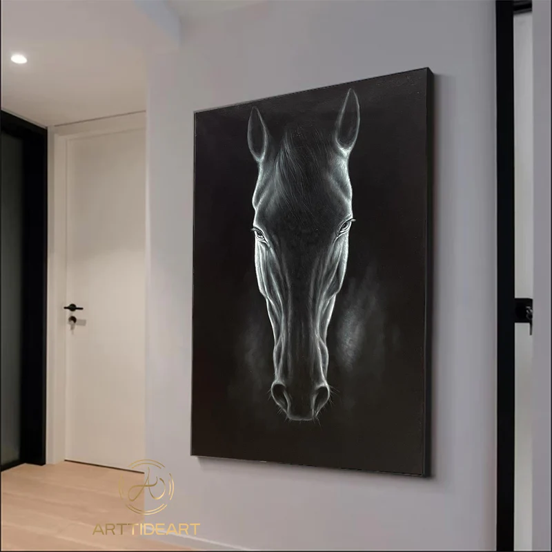 Abstract Animal Art Horse Texture Wall Art #AT017