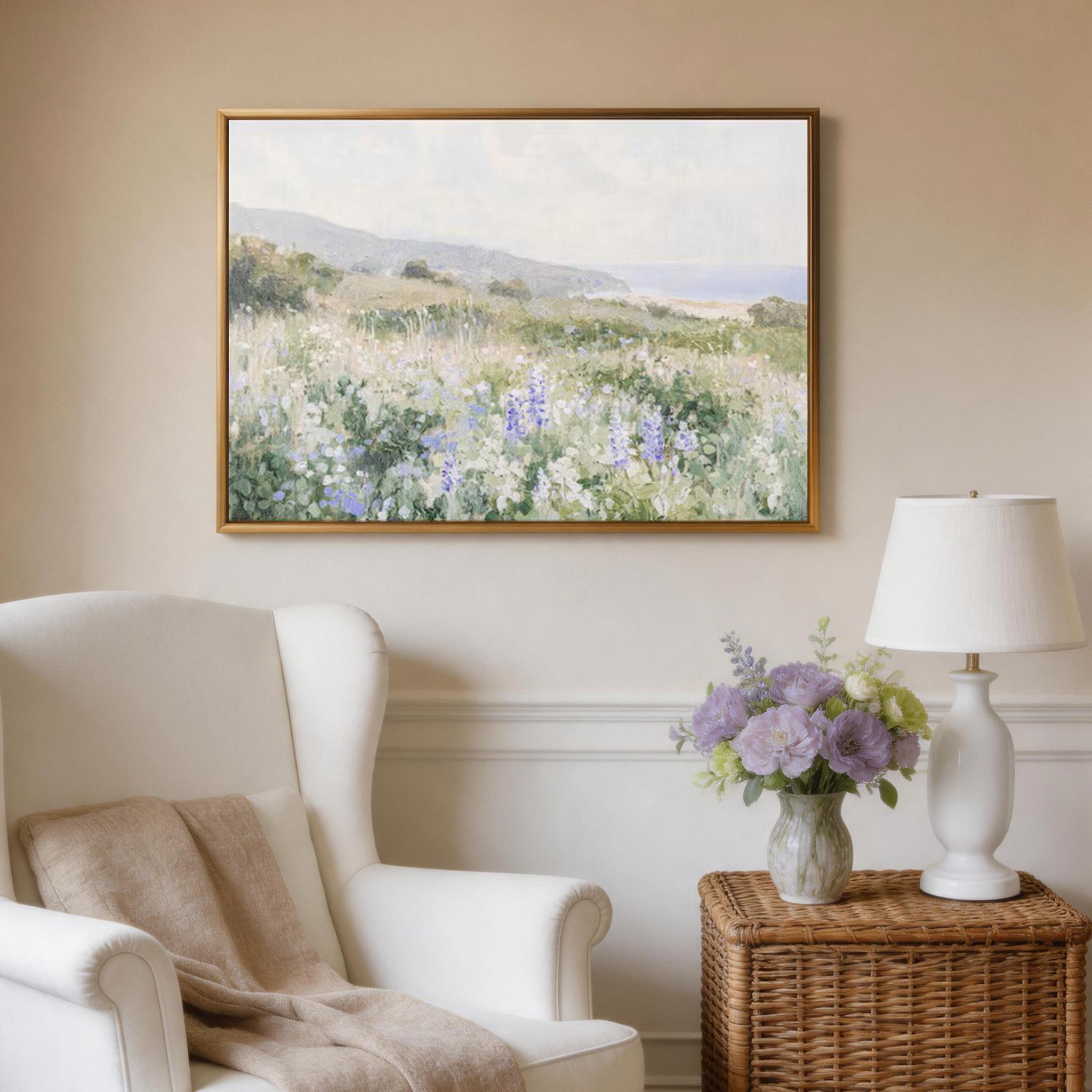 Coastal Wildflower Landscape Wall Art #FL032