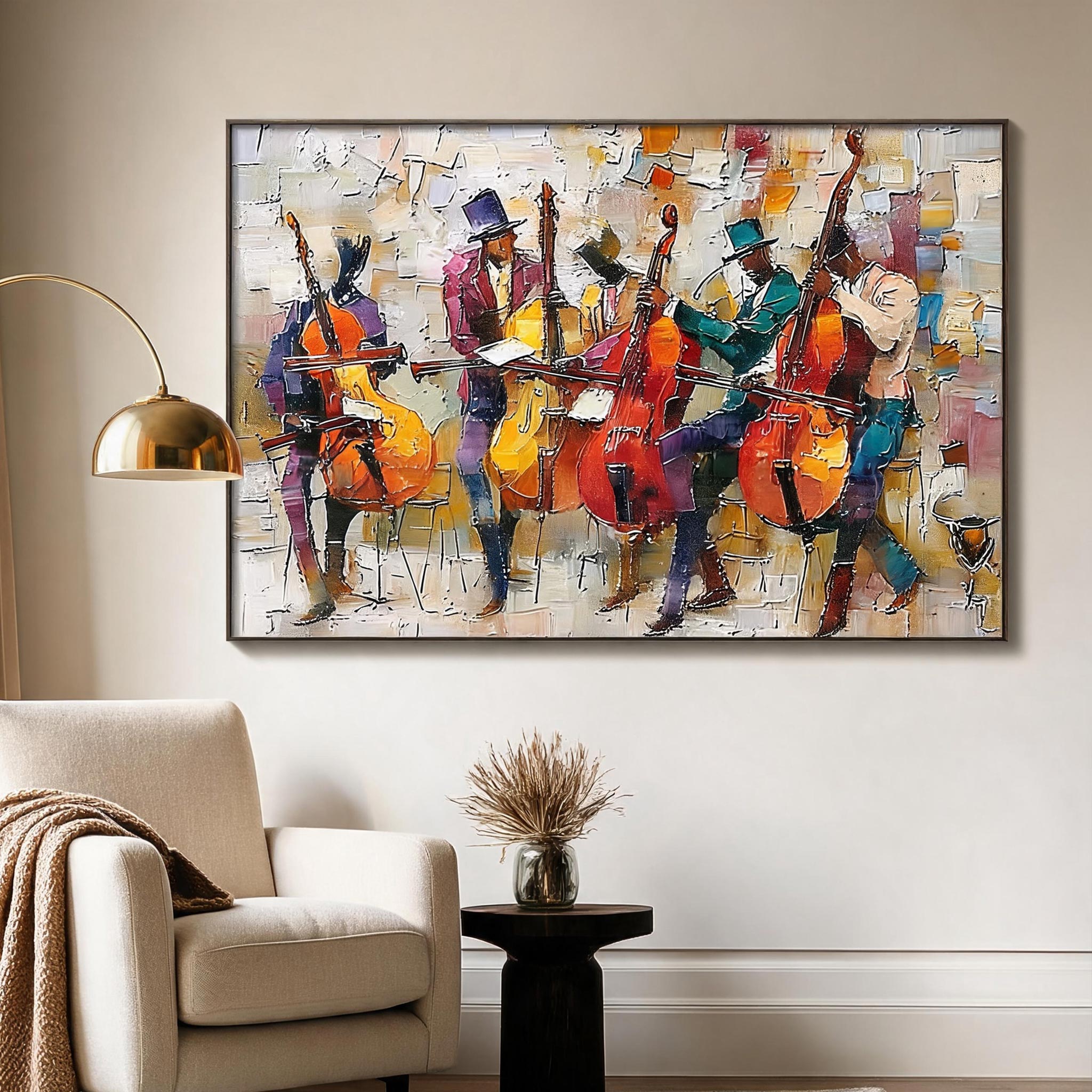 Jazz Ensemble | Colorful Musician Wall Art #CP060