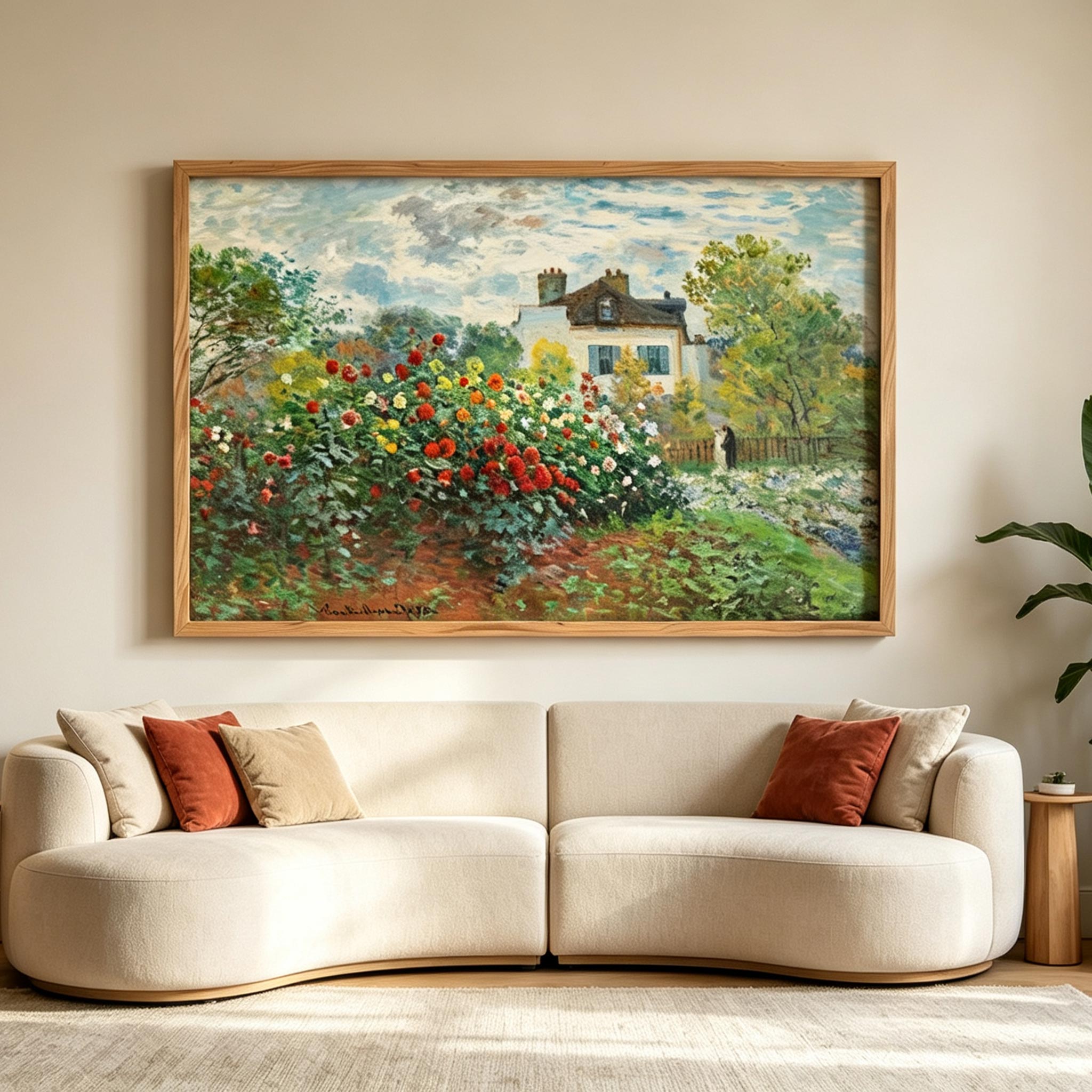 Colorful Country Garden Landscape Wall Art #LS031