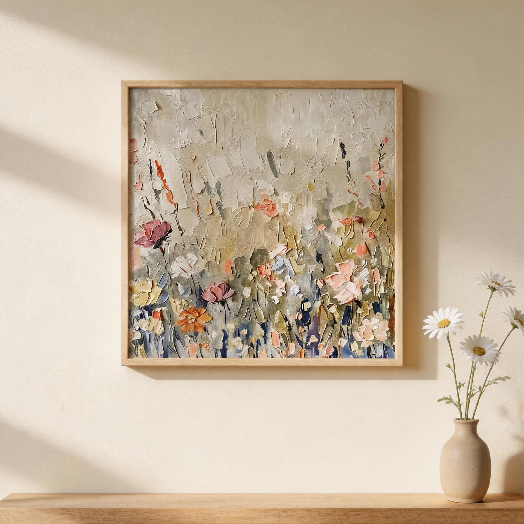 Soft Wildflower Meadow Wall Art #FL021