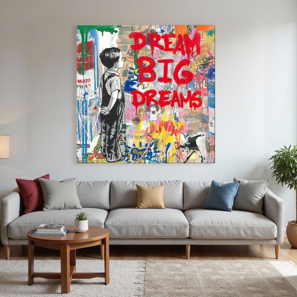 Dream Big Graffiti Wall Pop Art #PP001