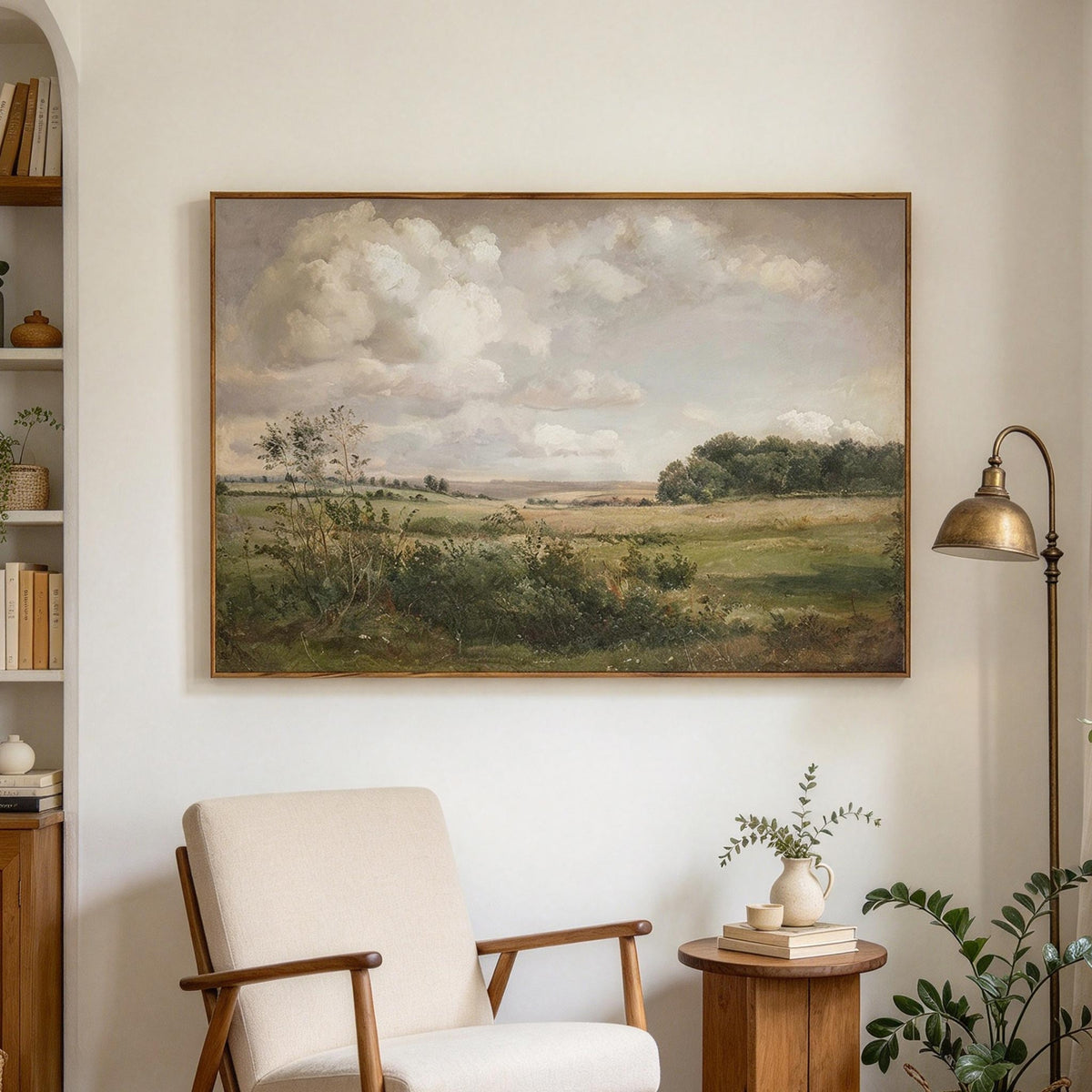 Vintage Open Countryside Landscape Wall Art #LS076