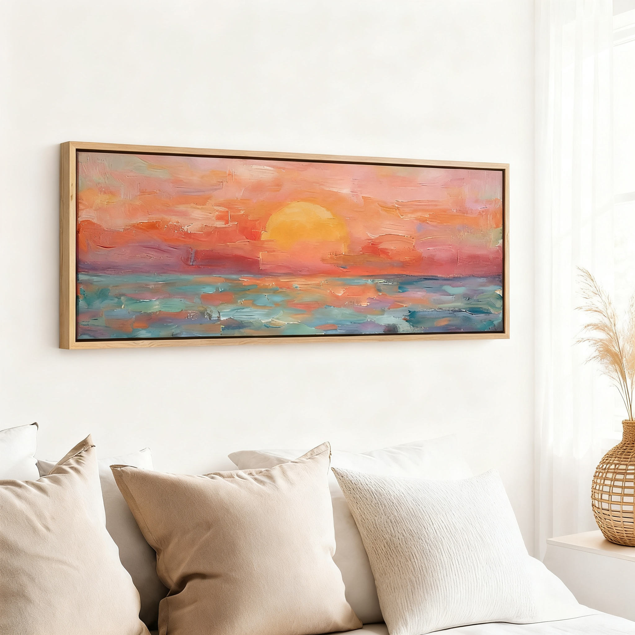 Pastel Ocean Sunset Wall Art #BC023